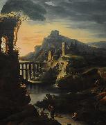 Theodore   Gericault Landscape with an Aquaduct Spain oil painting artist